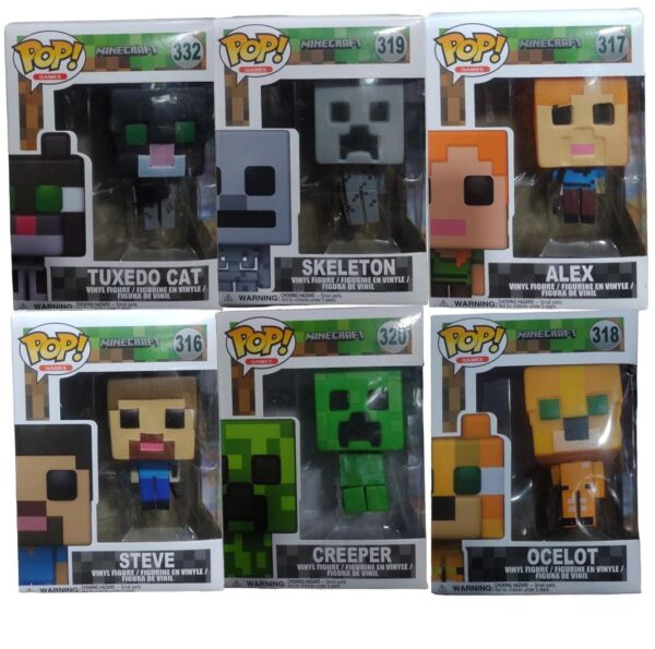 POP MINECRAFT 6 MODELOS CON NUMERO