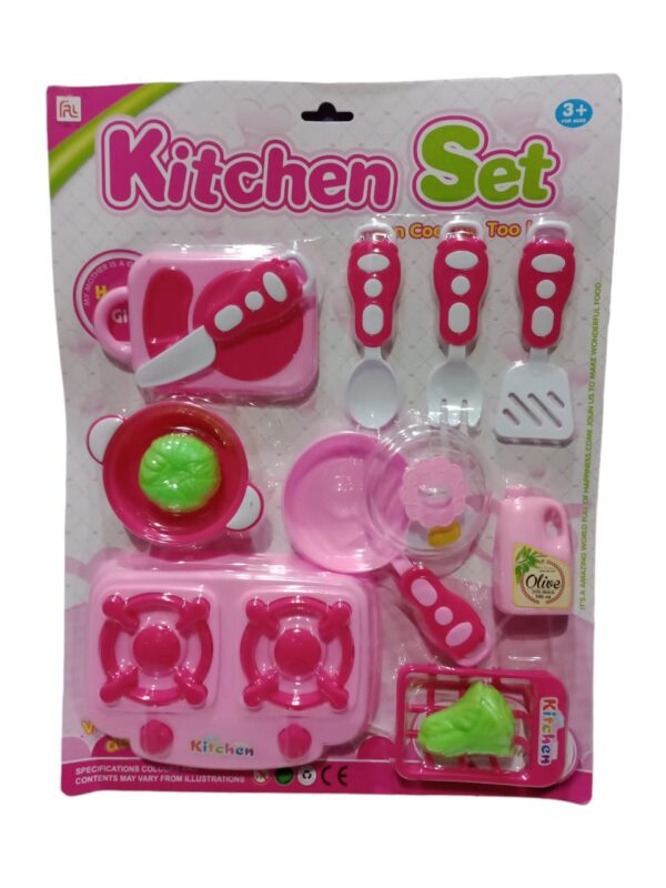 SET DE COCINA ROSA