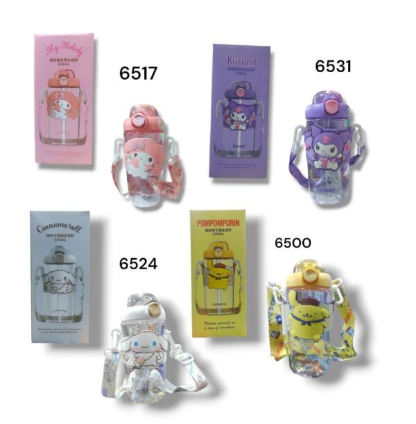 BOTELLA SANRIO 650ML COD.6500 6524 6531 6517