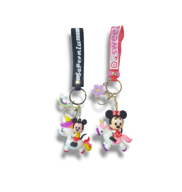 LLAVERO DE GOMA MINNIE MICKEY C/ UNICORNIO