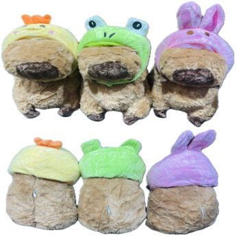 PELUCHE CAPYBARA C/ GORRO ANIMALES 20CM